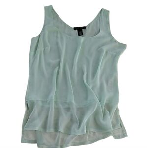 White House Black Market Sheer Chiffon Camisole Tank Top In Mint Green Size M